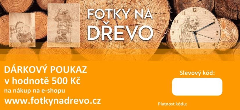 Dárkový poukaz v hodnotě 500 Kč